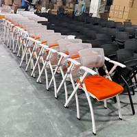 Fauteuil de bureau au design moderne en maille avec hauteur réglable, empilable et pliable, chaises de salle de réunion