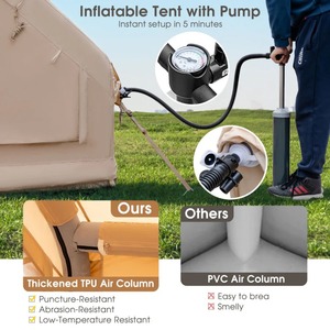 En gros Portable Oxford <span class=keywords><strong>Camping</strong></span> En Plein Air Ensemble Complet Équipement Étanche À La Pluie Épaissie Auvent Tente Gonflable Air Tente Pendant La Nuit - Product Image 3