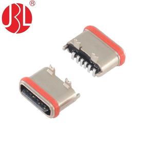 Conector USB-20C-F06-SM19F <span class=keywords><strong>IPX7</strong></span> Impermeable, Conector Hembra Tipo-C de 6 Pines, Tipo Vertical SMT para PCB, Carcasa Metálica - Product Image 6