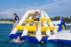 Parcs aquatiques gonflables Jeux aquatiques Équipement pour parcs aquatiques de lac de mer Jouets gonflables d'escalade Jeux aquatiques pour adultes - Product Image 3