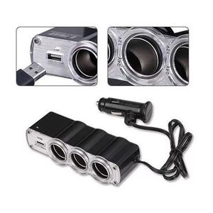 Car Cigarette Lighter Multi Socket Triple Splitter USB <b>Charger</b> <b>Adapter</b> DC Car Accessories <b>Adapter</b> with USB Port - Product Image 4