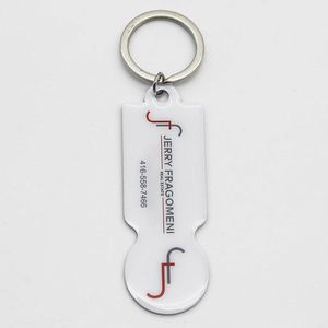 Stainless Steel Shopping Trolley Token Remover Keychain Custom <b>Key</b> Ring Quarter <b>Holder</b> Keychain Shopping Trolley Keyring - Product Image 1