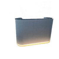 Siman bureau de réception de Salon en marbre de haute qualité avec lumière Led personnalisée comptoir de réception de meubles commerciaux modernes
