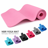 Tapis de yoga NBR personnalisé, tapis de yoga NBR extra épais, tapis d'exercice pour la remise en forme personnalisée et les entraînements à domicile