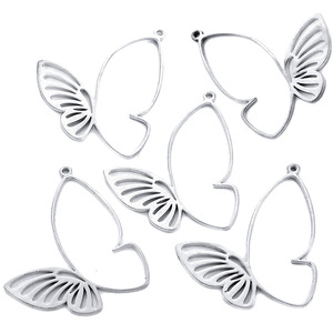 Charmes de papillon creux en <span class=keywords><strong>filigrane</strong></span> simples et élégants pour collier boucles d'oreilles pendentif accessoires de bijoux à bricoler soi-même - Product Image 4
