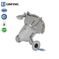 Filtre sanitaire QINFENG de type droit en acier inoxydable SS304 poli DN19-108MM avec raccord fileté de type R pour l'eau