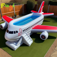 Piscine gonflable commerciale personnalisée en forme d'avion pour fêtes et jardin, nouveau design