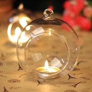 Globe suspendu <span class=keywords><strong>en</strong></span> <span class=keywords><strong>verre</strong></span> de terrarium, porte-bougie <span class=keywords><strong>à</strong></span> Air de plantes <span class=keywords><strong>à</strong></span> thé avec ficelle <span class=keywords><strong>pour</strong></span> décorations de mariage - Product Image 2