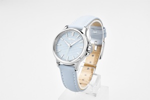 <span class=keywords><strong>Reloj</strong></span> Elegante y Estiloso para <span class=keywords><strong>Mujer</strong></span>, Correa de Cuero Genuino, Movimiento de Cuarzo, Brazalete de Acero Inoxidable, Esfera de Cristal de 30 mm - Product Image 4