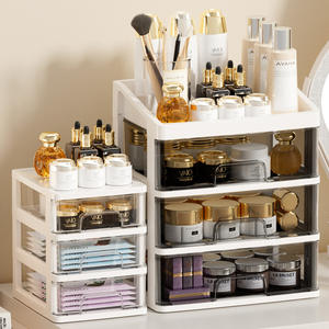 Armoire de rangement pour cosmétiques, coiffeuse de chambre à coucher, étagère de comptoir à tiroirs multi-niveaux grande capacité - Product Image 3