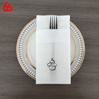 Serviettes de table personnalisées avec logo Serviettes en papier jetables Airlaid Couverts souples Serviettes de poche pour restaurant