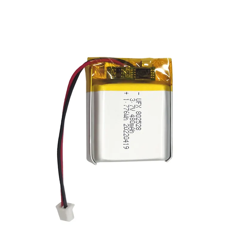 Çin pili üretici özelleştirilmiş şarj edilebilir Po pil UFX güzellik enstrüman ve oyuncaklar için 802528 480mAh 3.7V