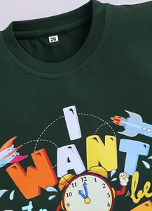 เด็กๆ ฉันอยากเป็นนักเดินทางข้ามเวลาเสื้อยืดผ้าฝ้ายพิมพ์ลายเด็กผู้ชายลำลองแขนสั้นฤดูร้อนสวมใส่เสื้อยืดนุ่มสบาย - Product Image 3