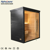 Sauna électrique d'intérieur et d'extérieur pour villa, en cèdre japonais, design traditionnel et moderne, élégant, léger, personnalisable, vente en gros d'usine