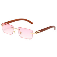 Gafas de Sol de Diseño Unisex de Tamaño Pequeño, Gafas de Sol de Moda para Mujer, Gafas de Sol sin Montura para Chicas, Gafas de Sol sin Marco para Hombre