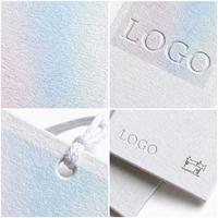 Étiquettes de vêtements élégantes et minimalistes personnalisées avec logo en relief pour boutique de mode, étiquettes de vêtements, étiquettes suspendues