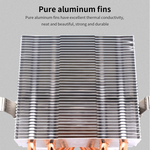 TISHRIC 4 Heat PipesCPU Cooler Pin PWM <b>Fan</b> RGB CPU Cooling Radiator for LGA2011/X79/X99/115X/1366/AM4 1 4 Copper Pillars CPU Coo - Product Image 2