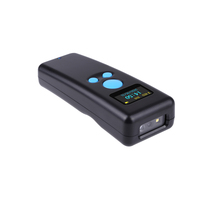 Lecteur de codes-barres 2D portable avec écran LCD, mini lecteur de codes QR portable doté d'un capteur CMOS