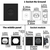 Enchufe de Pared WESA 16A, 1 Tomacorriente, Diseño Moderno y Lujoso, Enchufe Europeo