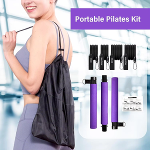 Kit Bar Pilates dengan tali resistensi karet <span class=keywords><strong>3</strong></span> Set, Kit olahraga dengan tali tumpuk - Product Image 6