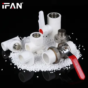 IFAN Pipeline Connector Polypropylene Plumbing Materials White 20-110MM All Types PPR Pipe Fittings