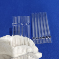 Tube en quartz transparent de haute pureté personnalisé, tuyau en verre de silice bloqué pour services de pliage, découpe et soudage