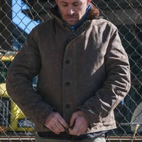 Automne hiver américain rétro manteau Amekaji couleur unie laine d'agneau hommes décontracté