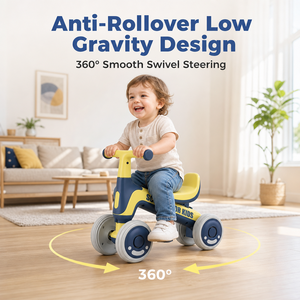 Coche de Empuje Clásico de 4 Ruedas para Niños, Juguete Deslizante para Bebés con Ruedas Silenciosas, Andador Seguro y Estable para Niños y Niñas de 1 a 3 Años - Product Image 2