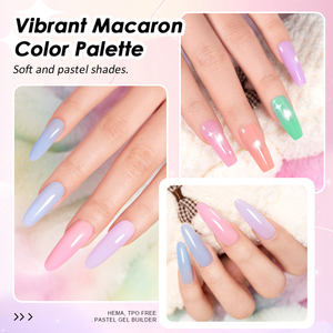 BOZLIN OEM Gel de Construction Pastel à Faible Chaleur en Pot, Sans HEMA ni TPO, Gel d'Extension d'<span class=keywords><strong>Ongles</strong></span> Macaron de Haute Qualité, Gel de Construction Robuste et Dur pour <span class=keywords><strong>Ongles</strong></span> - Product Image 6