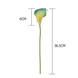 Ramo de Lirios de Cala Artificiales con Estambres Amarillos, Material de PU Realista para Decoración de Centros de Mesa de Boda - Product Image 5