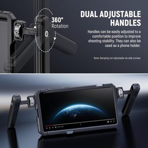 Stabilisateur de smartphone tout métal <span class=keywords><strong>NEEWER</strong></span>, adaptateur de filtre d'objectif 67 mm, cage pour téléphone S22 Ultra, kit de montage vidéo avec poignées latérales doubles - Product Image 5