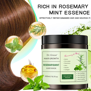 Mascarilla Capilar Hidratante de Romero Herbal, Sin Sulfatos, Orgánica, Anticaspa, con Queratina, Anti-Caída del <span class=keywords><strong>Cabello</strong></span>, Marca Privada Dr.Grace - Product Image 3
