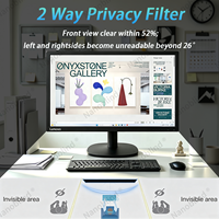 Filtre de confidentialité anti-espionnage amovible pour la protection des données, film PET anti-reflets et anti-lumière bleue pour moniteur de bureau 19 pouces 16:9