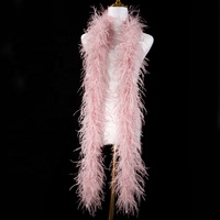 Vente en gros de boas en plumes d'autruche de 16 couleurs, 9-11 cm, 5 plis, 2 m, duveteux, pour la couture de robes, les costumes, la création de mode, la décoration