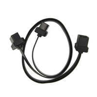 Pita datar tebal 16 Core 1 laki-laki ke 2 perempuan 2 in 1 24V sudut kanan profil rendah 30 CM kabel adaptor OBDII kabel diagnostik OBD2