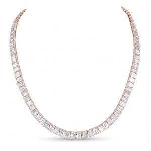 สร้อยคอเทนนิสทรงมรกต 50 กะรัต สีธรรมชาติ EF รับรองโดย GIA เครื่องประดับหรูหราสำหรับงานแต่งงานของผู้หญิง - Product Image 3