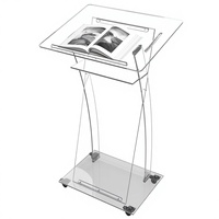 Pupitre de conférence en acrylique transparent, design moderne, prix d'usine, autres meubles commerciaux, église