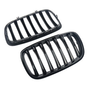 Rejilla Delantera Negra para BMW E70, Diseño de Doble Línea Meteor, para X5 2007-2013, Plástico ABS, Mejora de Diseño - Product Image 1