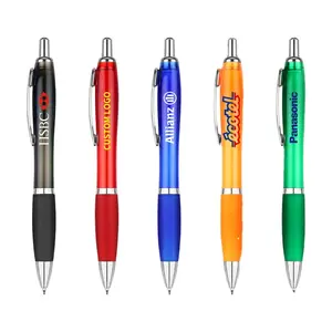 Advertising Pen Can Print Logo Press Multi-color Plastic Ball Point Pen Business Promotion Custom Pen With Logo