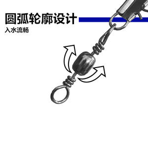 Swivel <b>Snap</b> <b>Hook</b> Stainless Steel Fishing Accessory Figure Eight Swivel Strong Pull Out Connector - Product Image 4