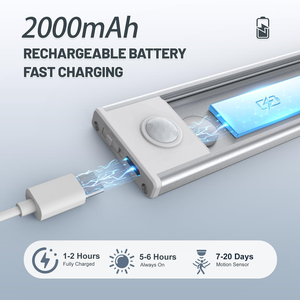 Lumière LED à détecteur de mouvement pour armoire de cuisine, ultra-mince, éclairage intérieur, 3 couleurs, intensité réglable, rechargeable par USB, commande manuelle à distance - Product Image 3