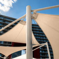 Tente extensible résistante aux UV pour aménagement paysager avec panneaux d'extension modulaires pour terrasses de restaurants