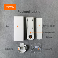POYAL Nouvelle Conception Télécommande Intelligente Automatique Blanche pour Ouvre-Rideau à Batterie Intégrée, Capteur de Mouvement pour Stores Enrouleurs à Usage Domestique
