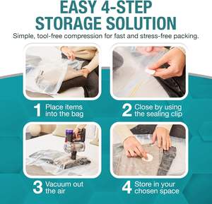 Vacuum Storage Bags Electric Air Pump Saver Clothing <b>Organizer</b> for <b>Wardrobe</b> Eco-Friendly Compression Storage for <b>Clothes</b> Bedding - Product Image 3