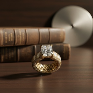Anillo de Compromiso con Diamante Cultivado en Laboratorio, Corte Radiante, Personalizado, Oro Sólido de 14K/18K, D VVS1, Joyería Fina para Boda - Product Image 4