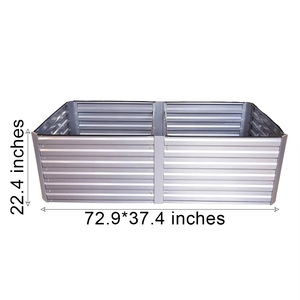 Bán Hàng Trực Tiếp Mạ Kẽm Kim Loại Hình Chữ Nhật Lớn lên Giường Vườn Kim Loại Vườn Trồng Hộp Cho Các Loại Rau Và Hoa Giường - Product Image 2