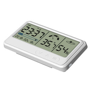 Medidor de umidade temperatura digital lcd maior, com alarme, relógio, higrômetro com luz de fundo ys201 - Product Image 2