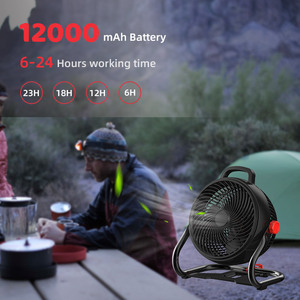 Ventilador portátil recargable con batería de <span class=keywords><strong>10400</strong></span> mAh, para acampar, con gancho y Luz - Product Image 2
