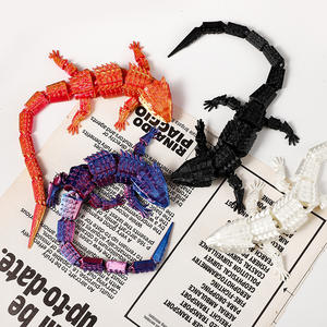 Vashine Figuras de acción de lagarto impresas en 3D, juguetes magnéticos divertidos para nevera, animales flexibles de cristal, cabritos impresos en 3D para niños - Product Image 5