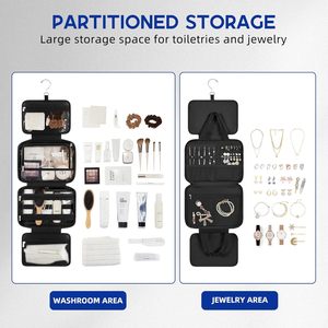 Fashion Polyester for Bag Zipper <strong>Hanging</strong> <strong>Makeup</strong> Pouch Jewelry <strong>Organizer</strong> for Rings Bracelets Cosmetic Storage Vacation - Product Image 6